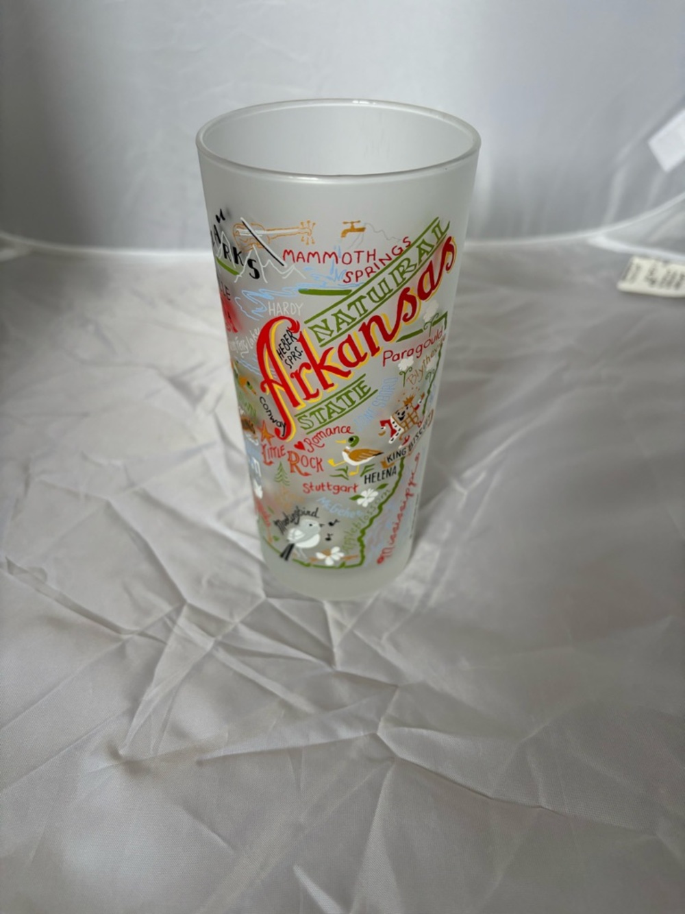 Cardio Arkansas Souvenir Frosted Glass Tumbler
